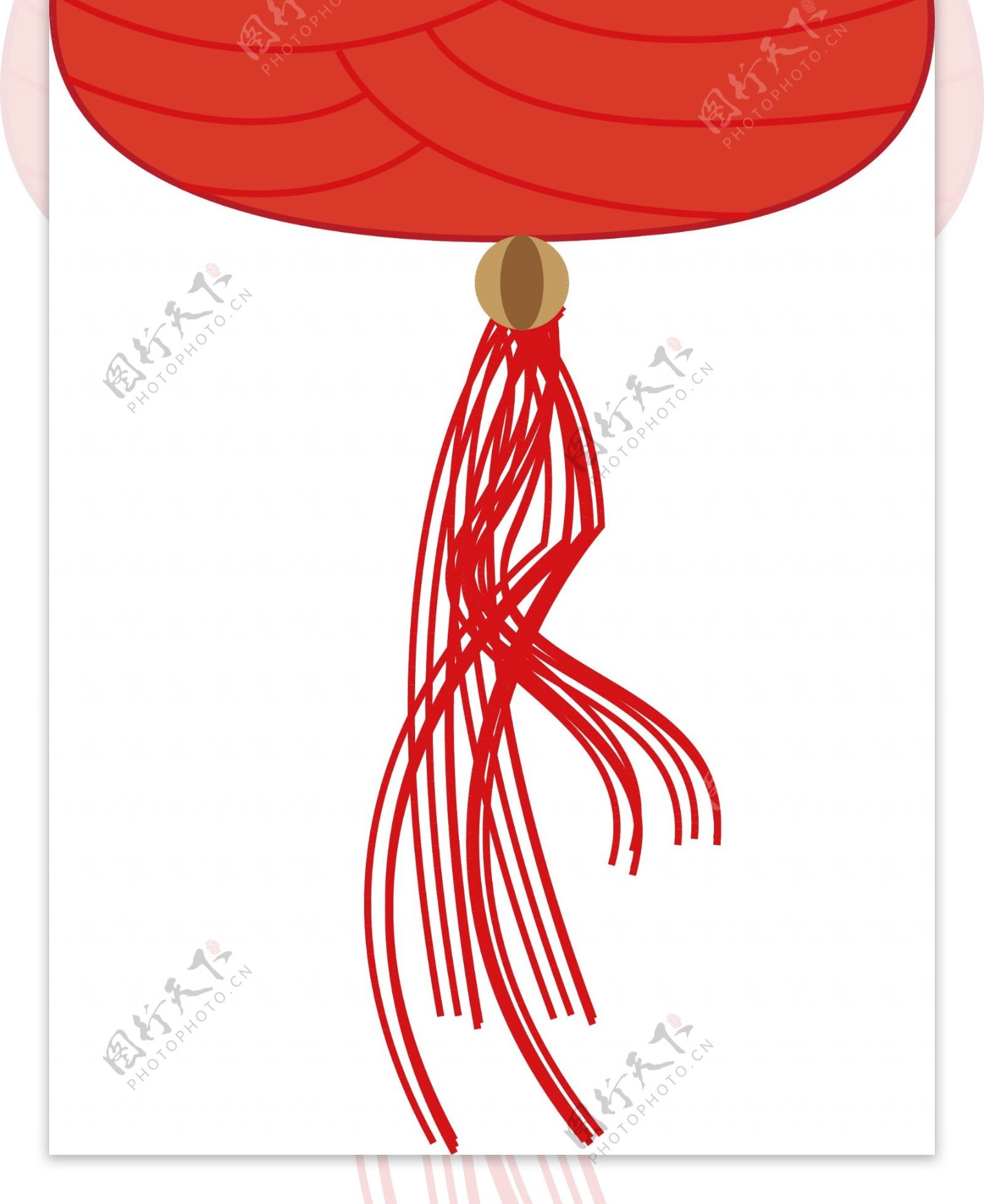 漂亮的红色吊坠插图