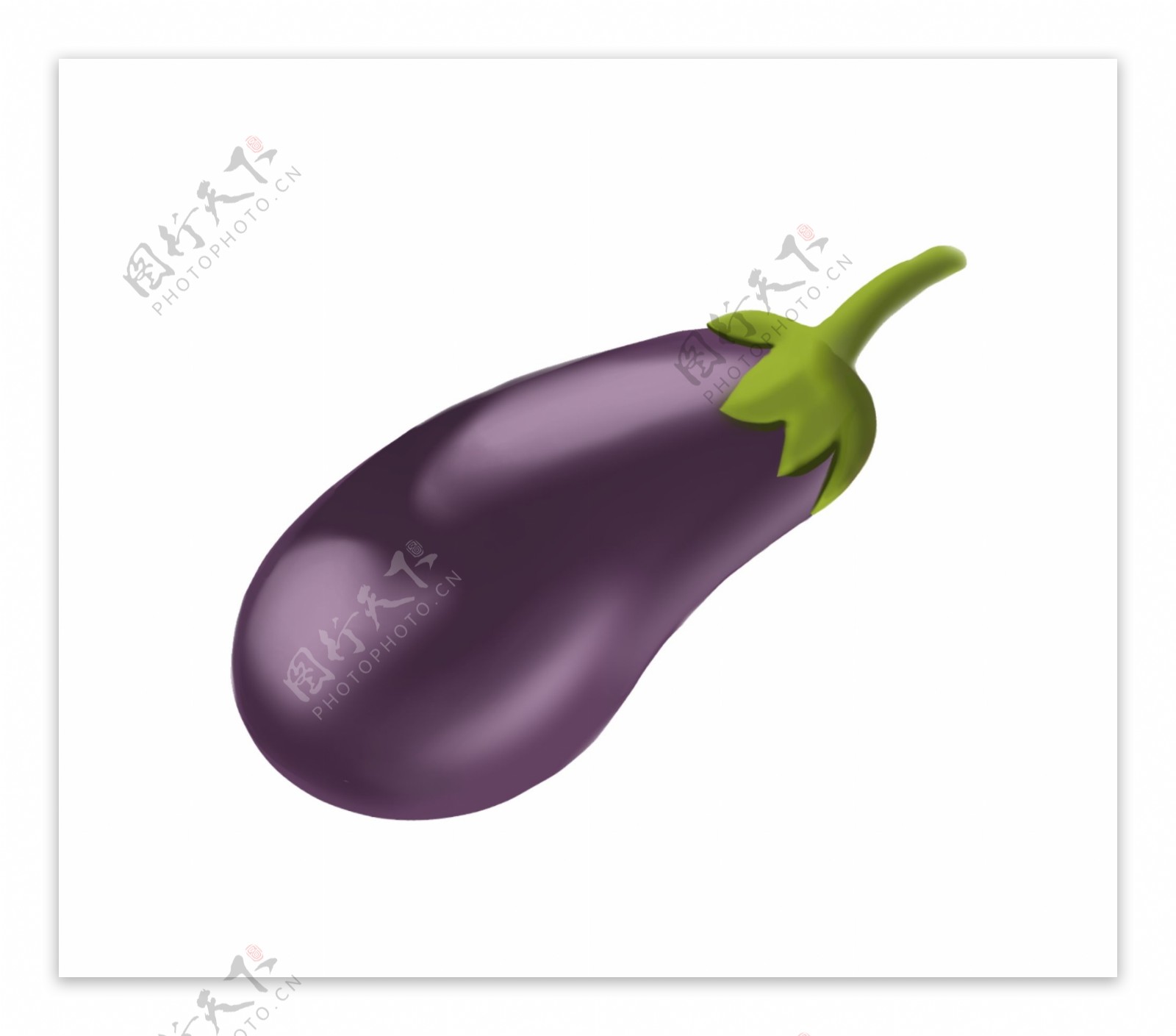 手绘蔬菜茄子矢量图