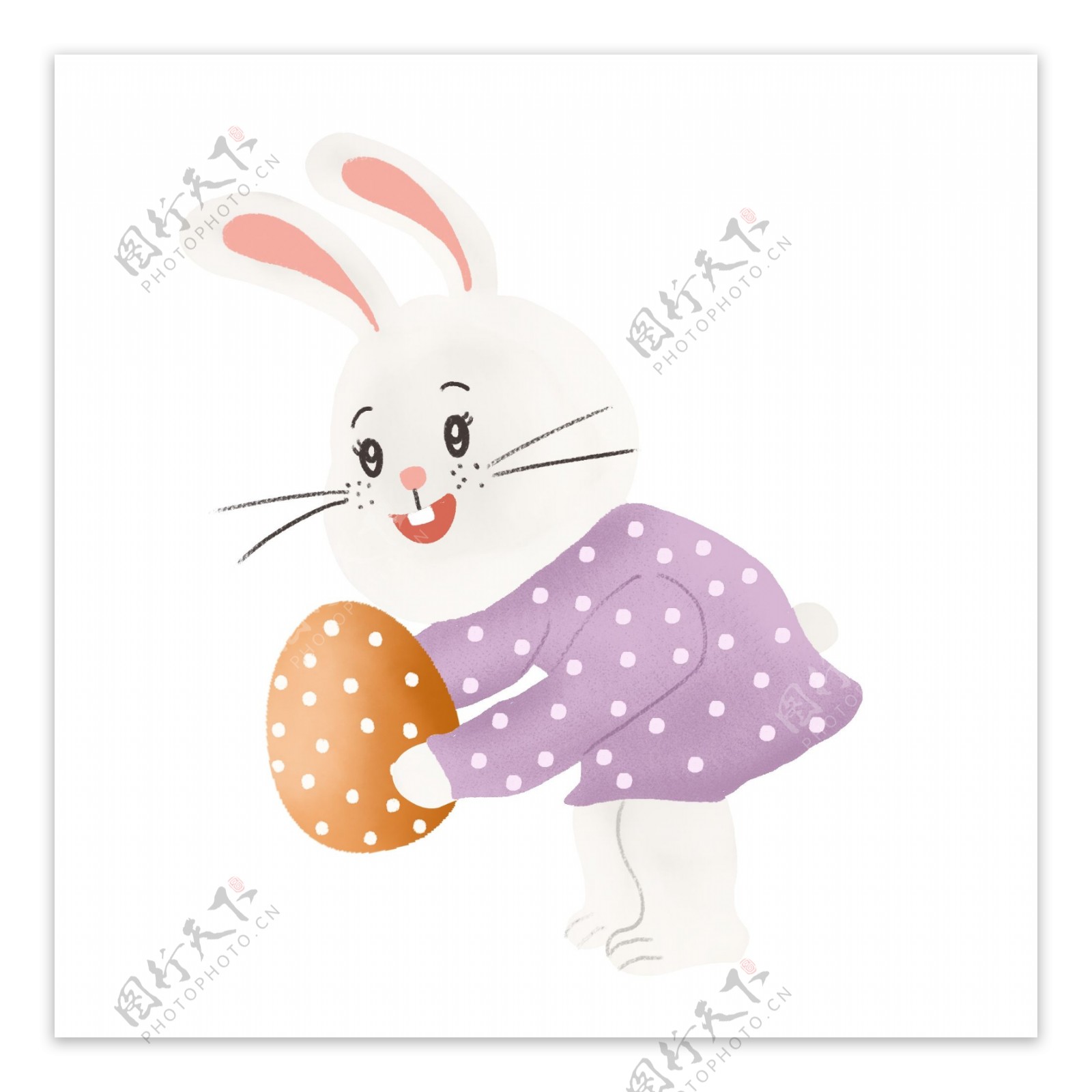 卡通兔子可爱动物免扣素材设计