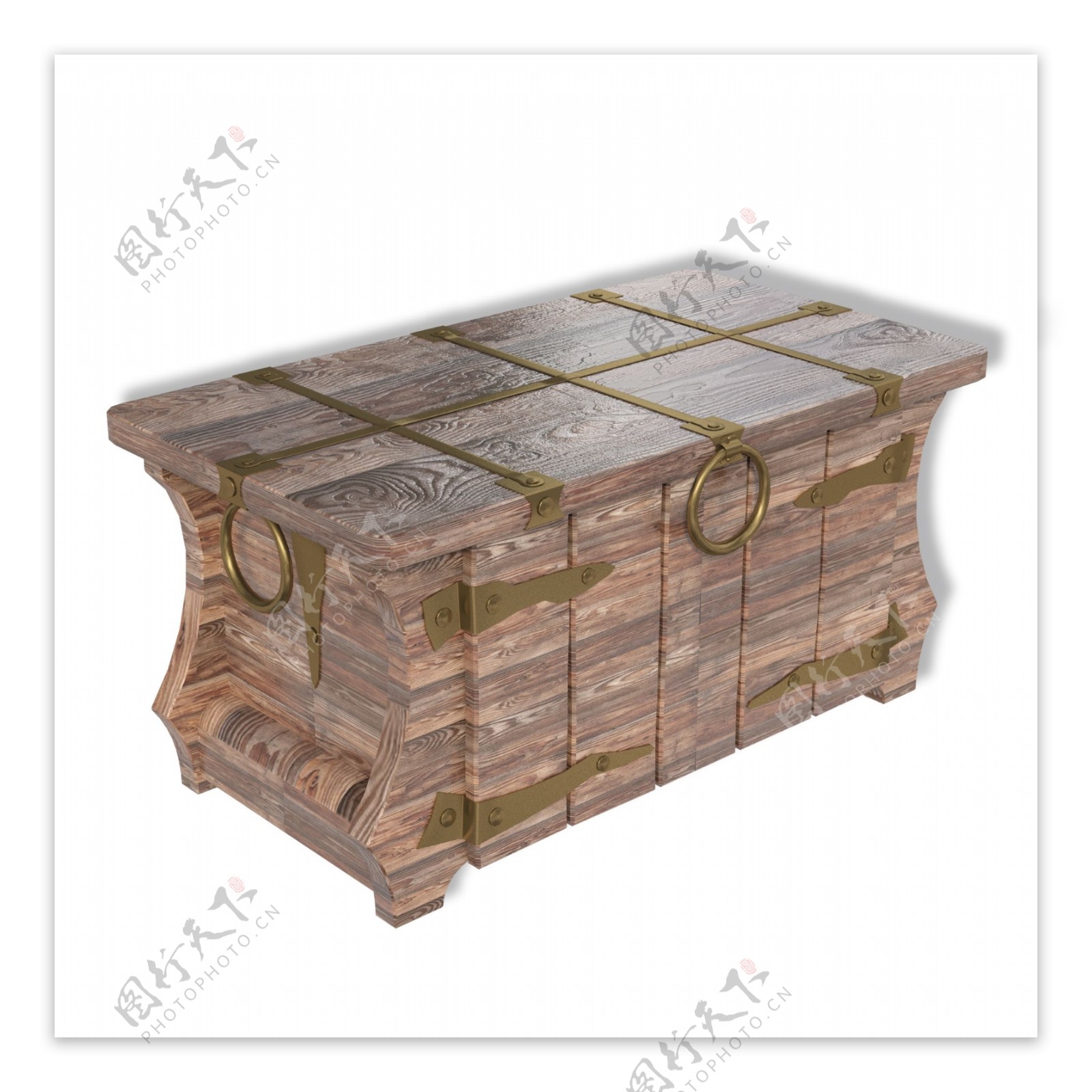 实木方形复古箱子