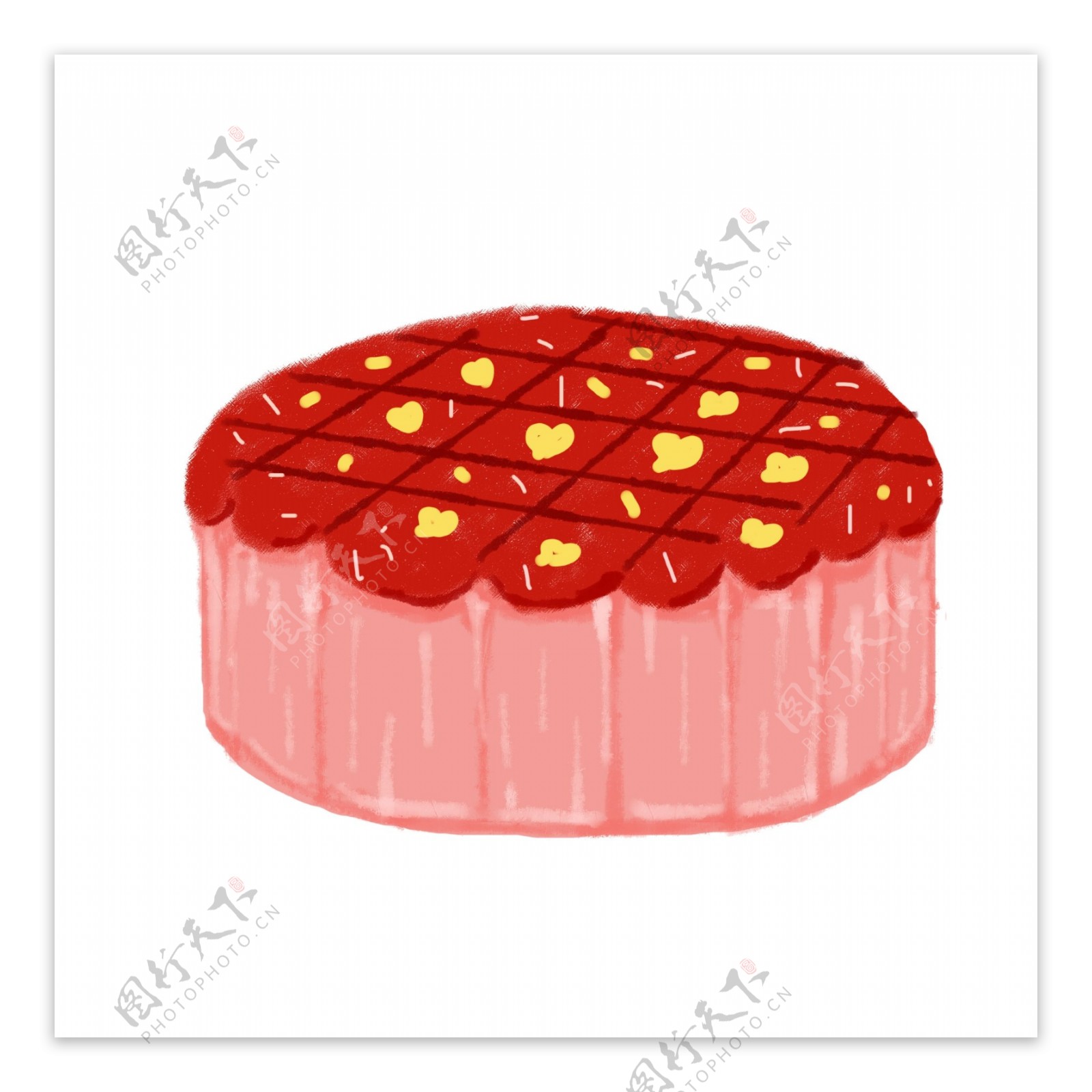 红色卡通蛋糕
