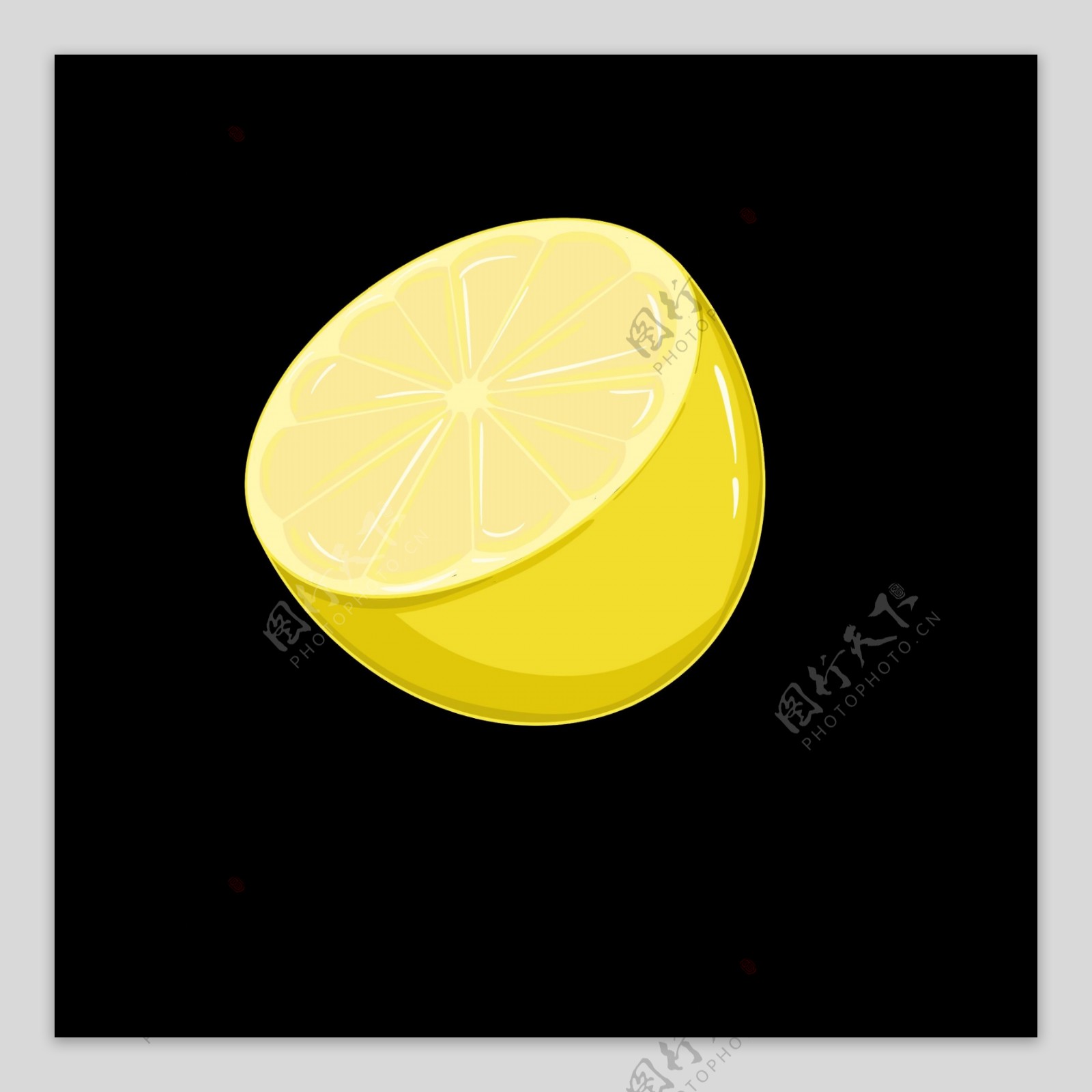 半个黄色柠檬