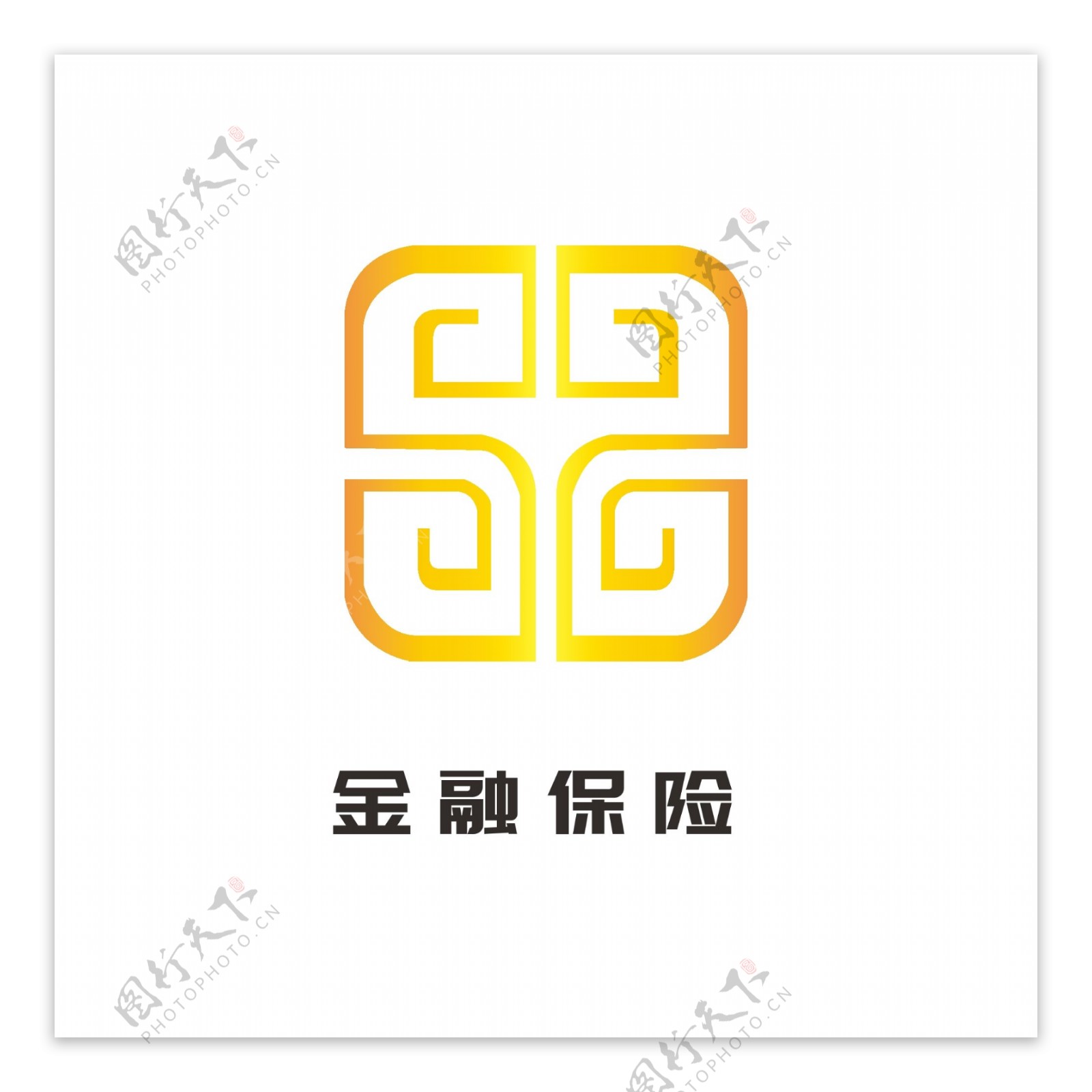 金融保险logo理财大众通用logo标志