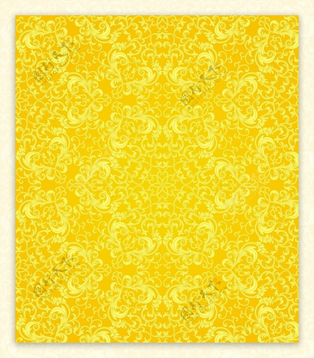 黄色金色规则排列花纹底纹底图