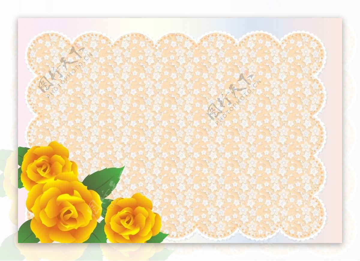 黄玫瑰花背景壁纸