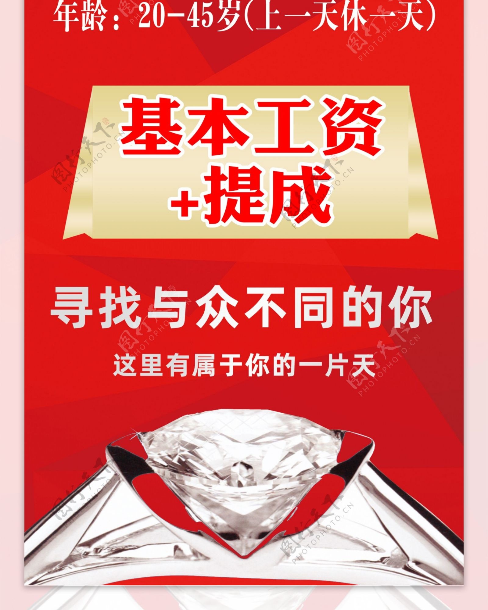中国珠宝招聘海报
