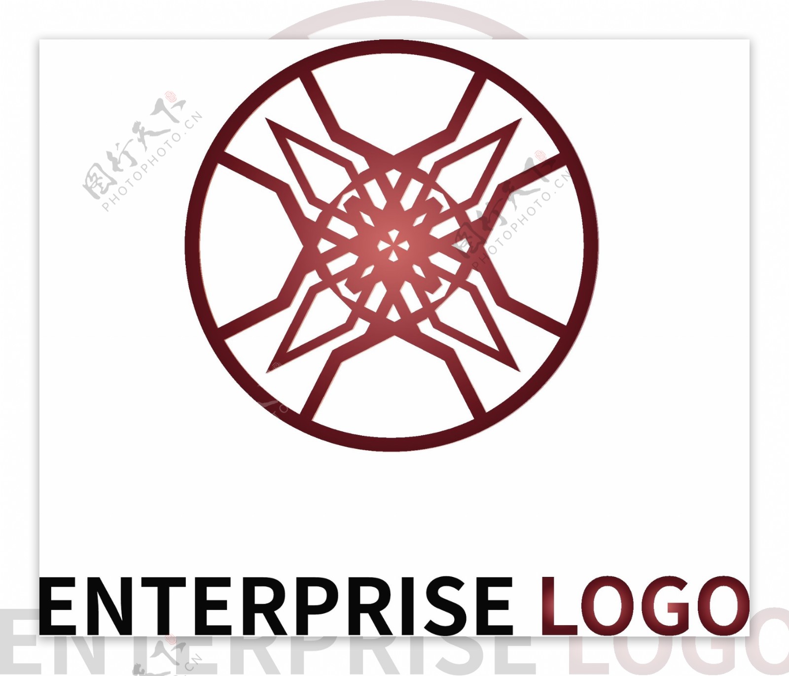 商务红色logo