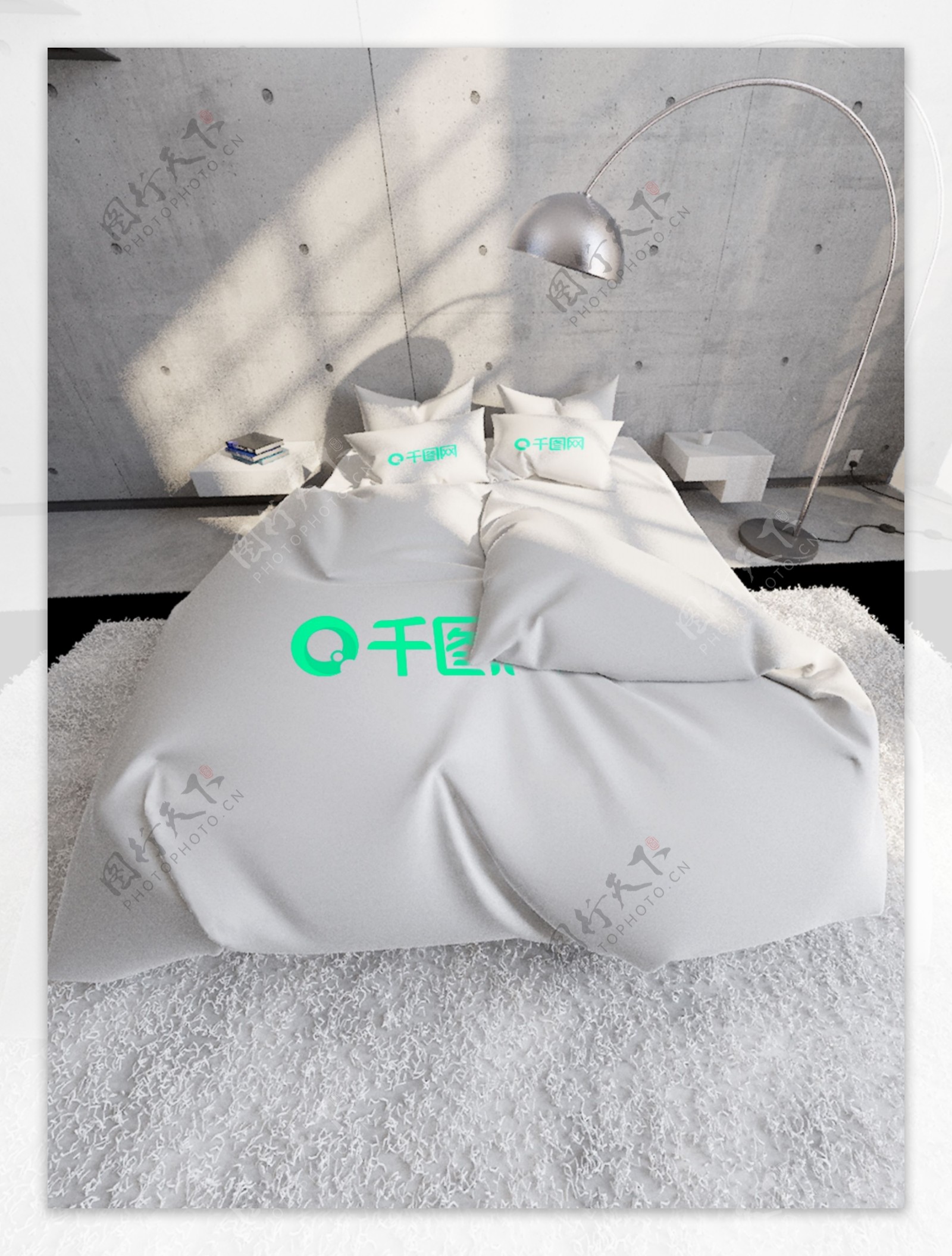 原创C4D床上用品被子枕头靠枕样机