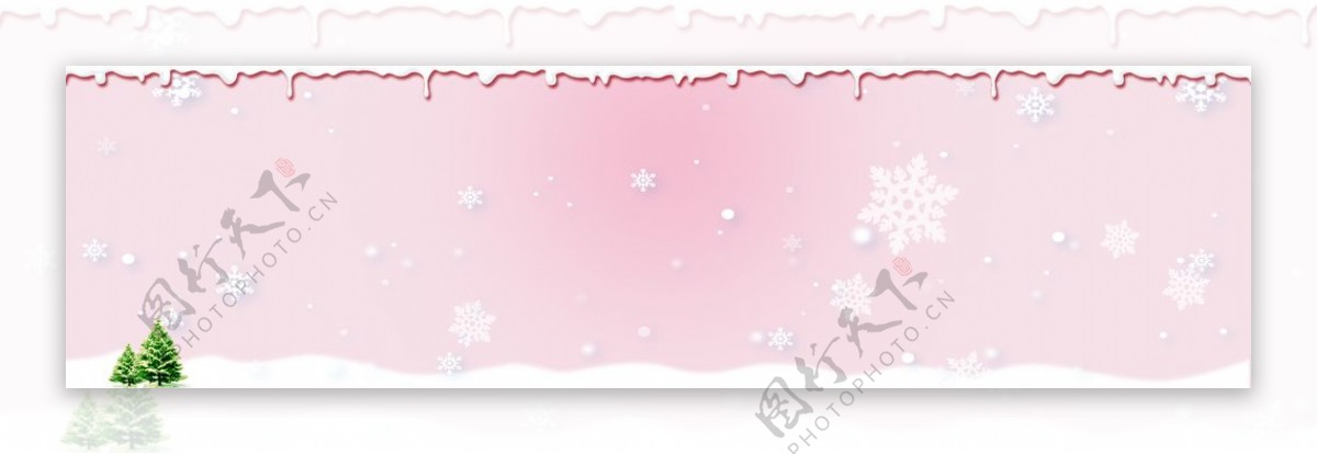 粉色冬天背景