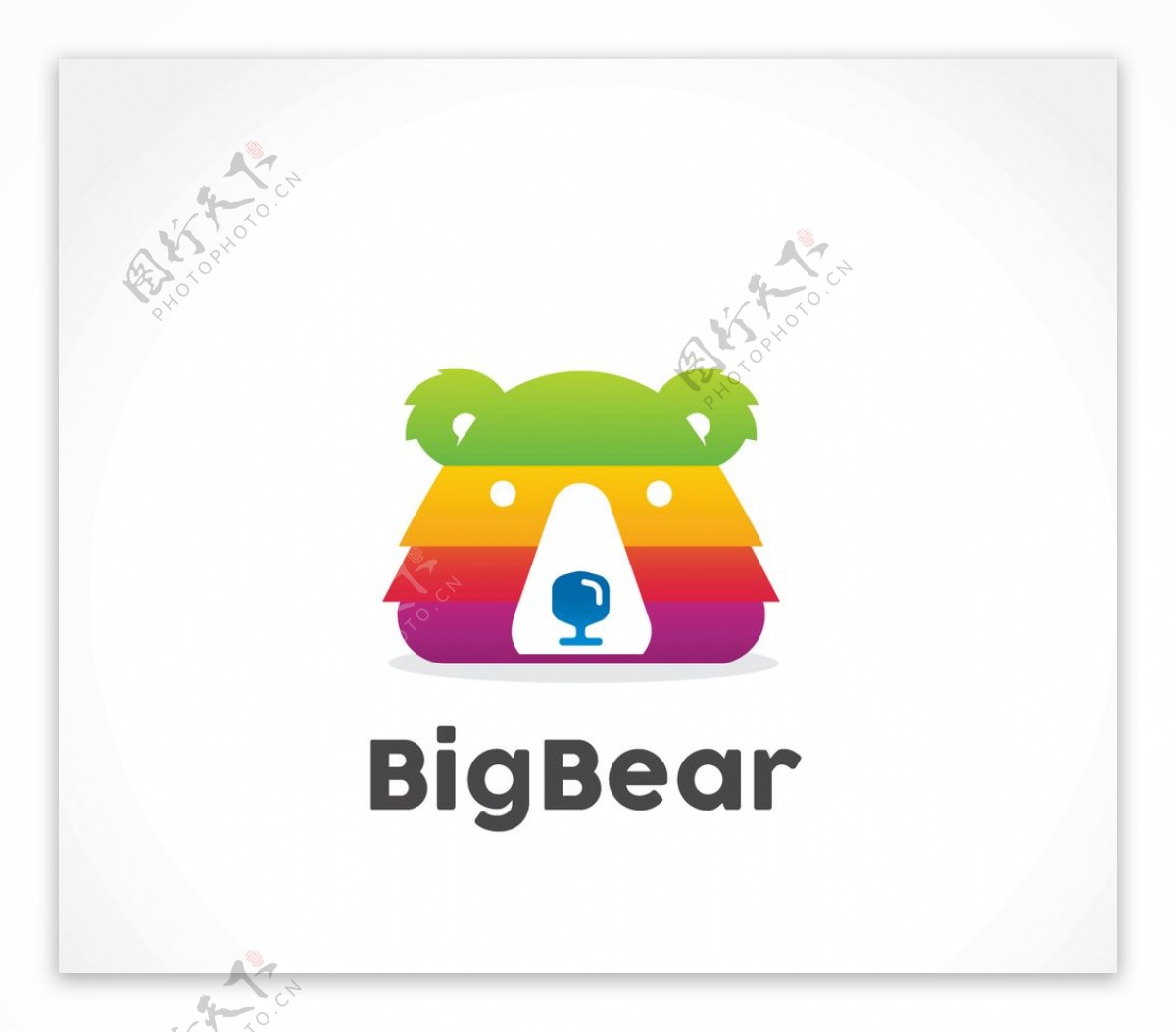 熊形标识模板