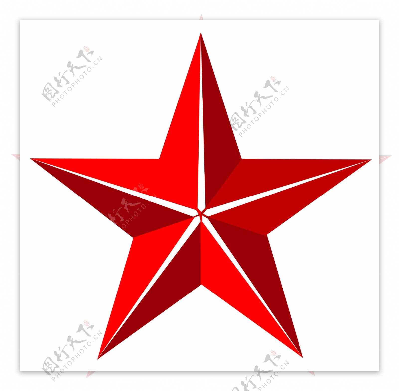 五角星红星星星多边形创意