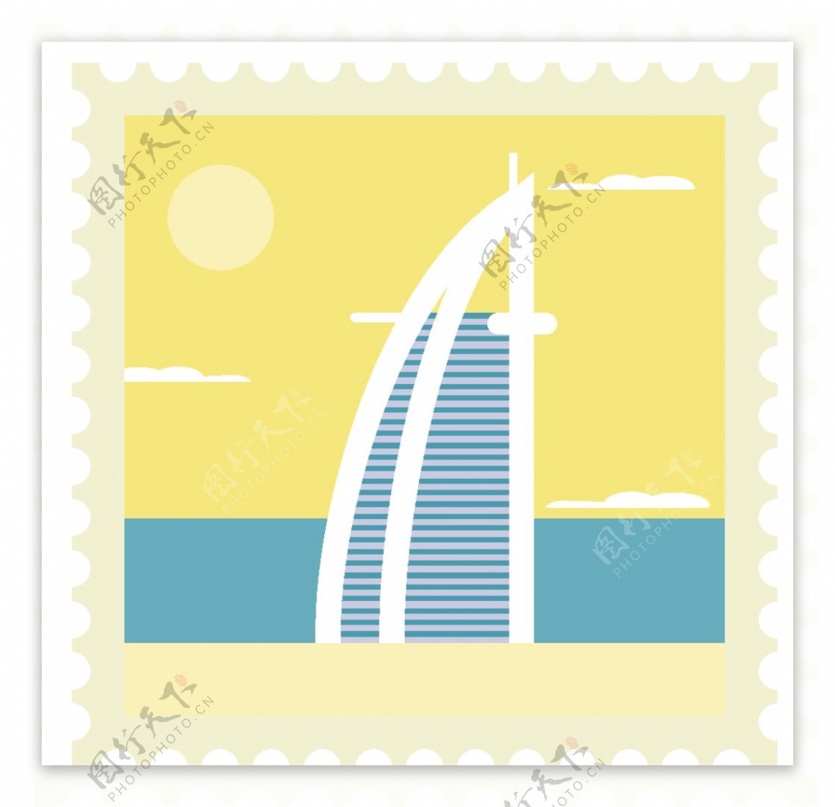帆船酒店邮票