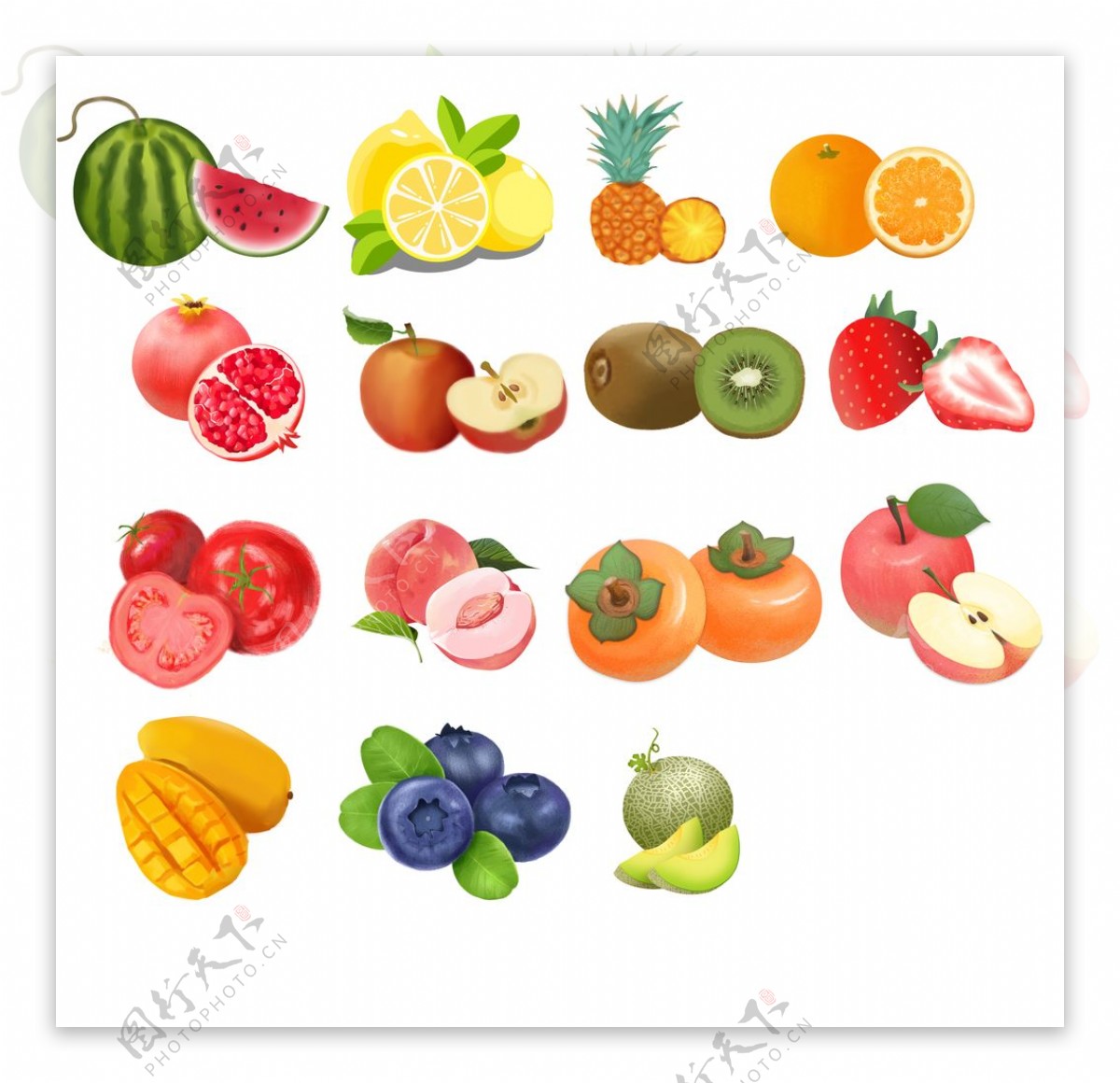 彩绘水果