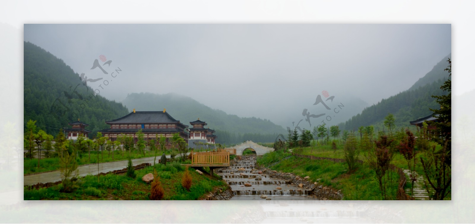 烟雨渭河源