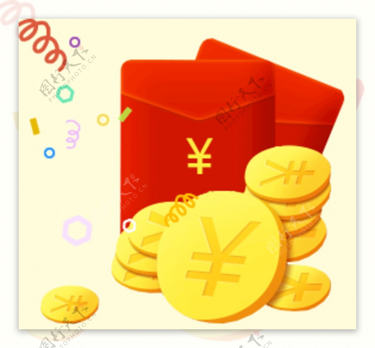 红包钱币促销新年活动