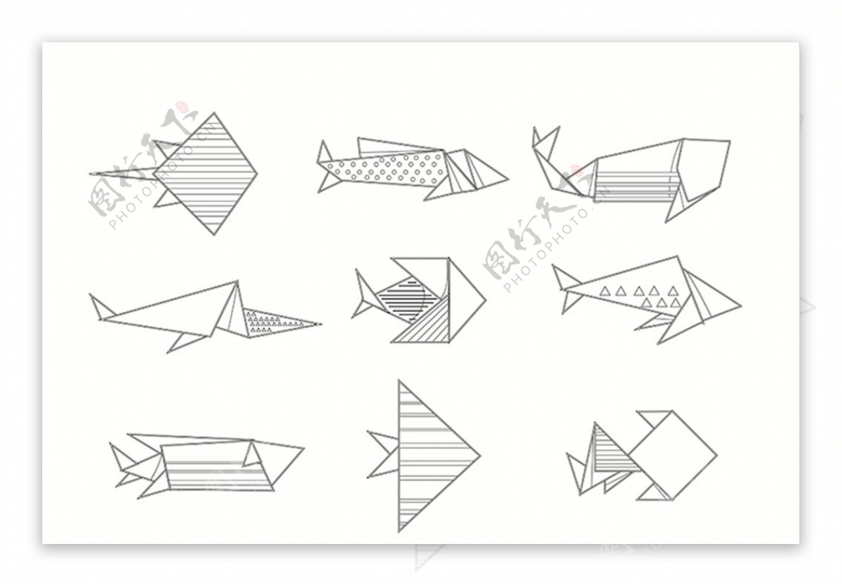 海鱼热带鱼手工折纸卡通可爱