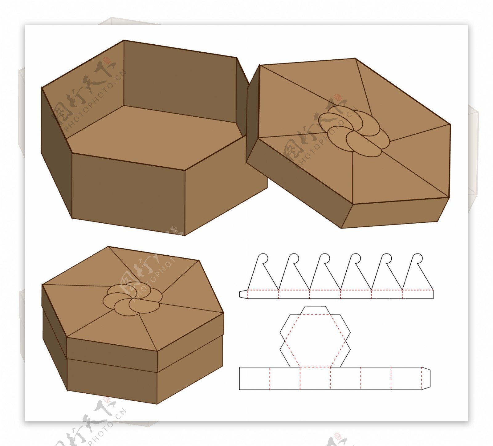 纸质包装盒刀模设计图