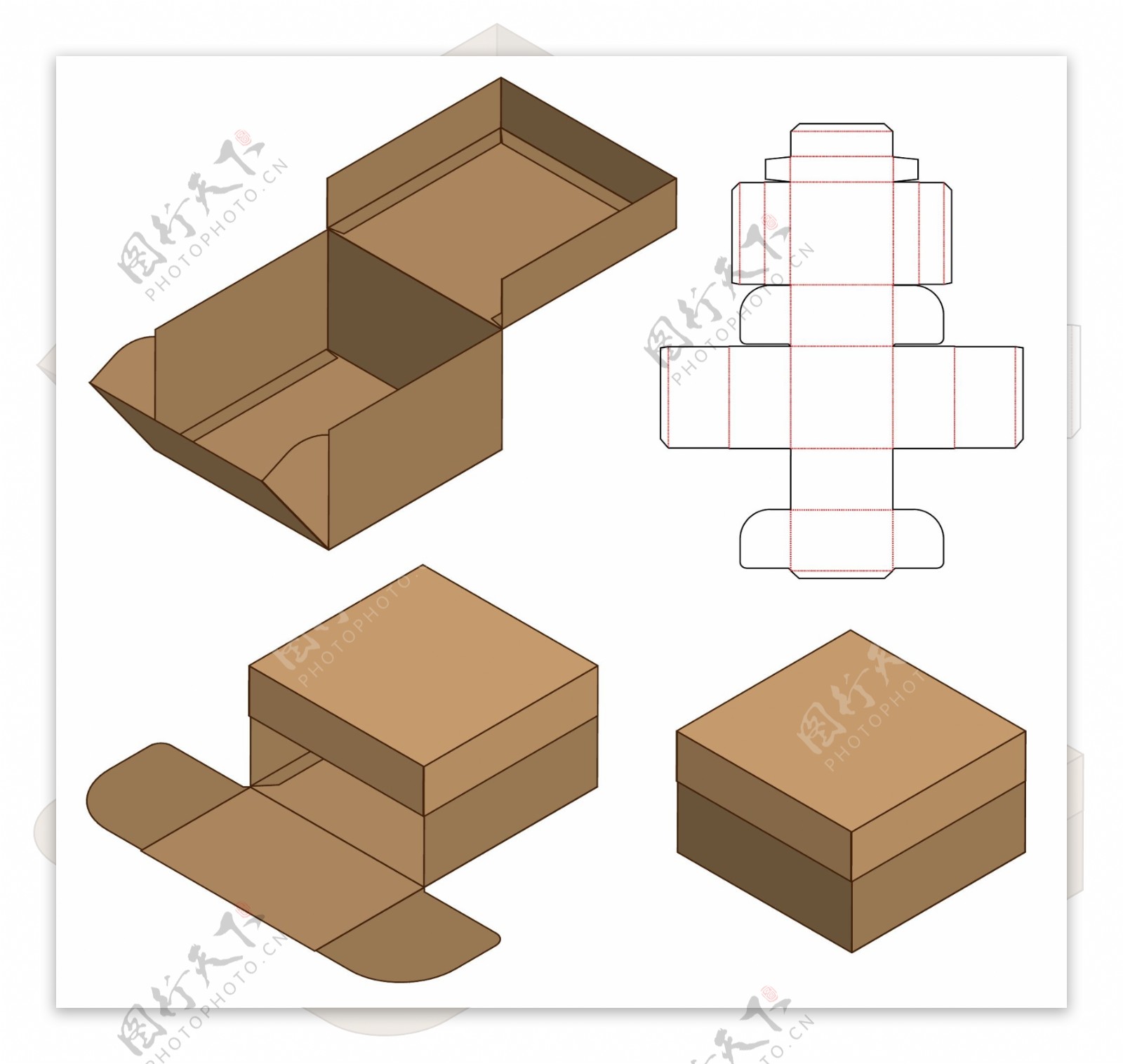 纸质包装盒刀模设计图