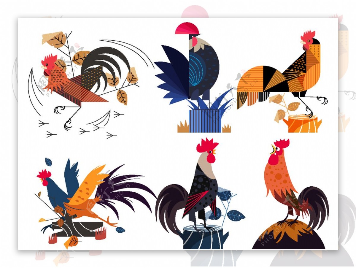 6款创意公鸡设计