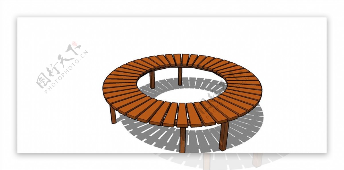 SU木制园林坐凳