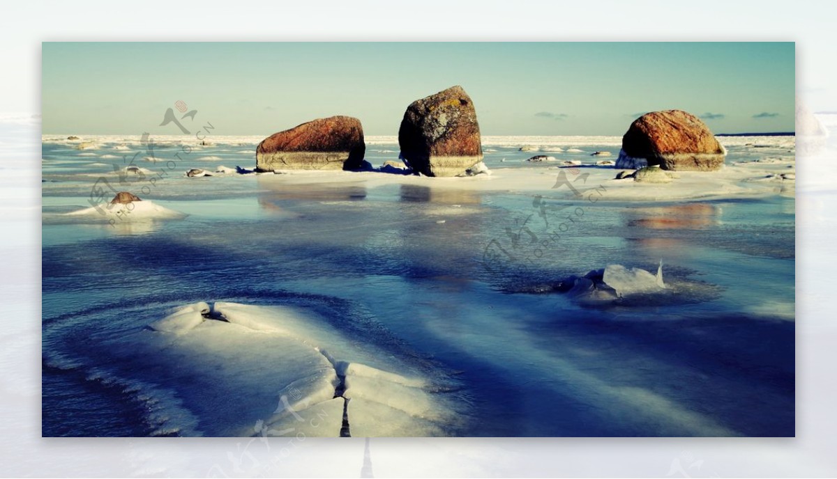 冰面岩石