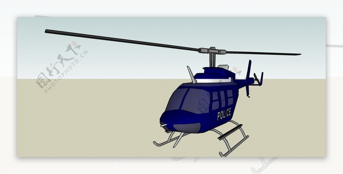 警察直升飞机模型