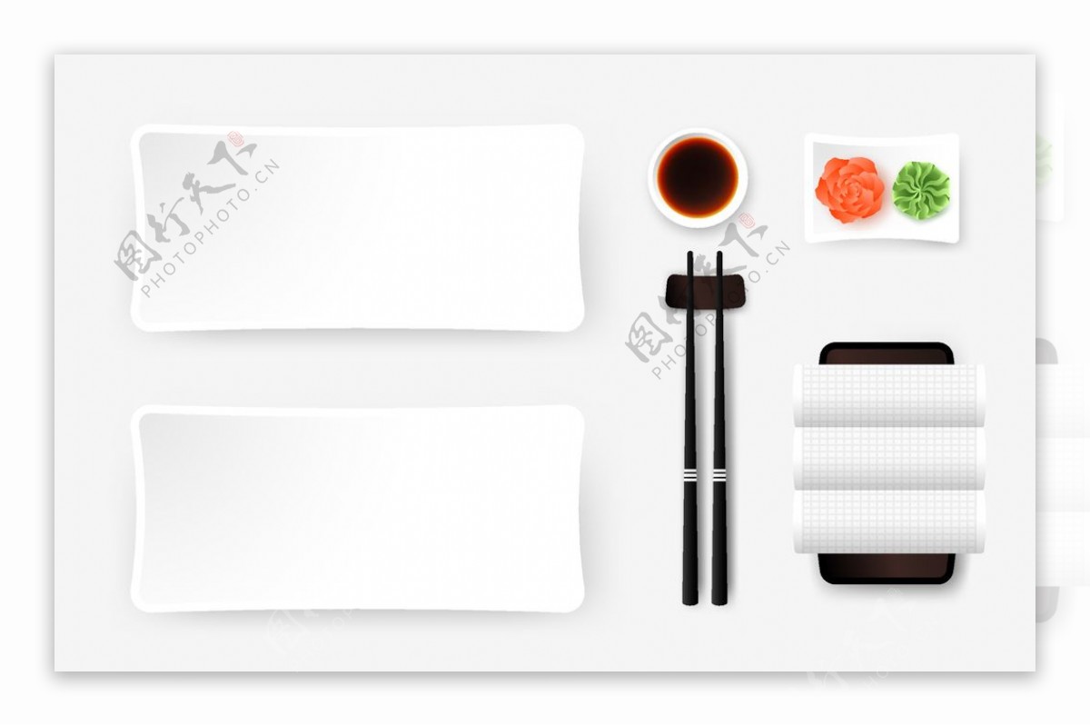 碗筷矢量图