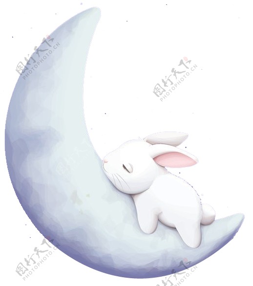 卡通月亮兔表情包