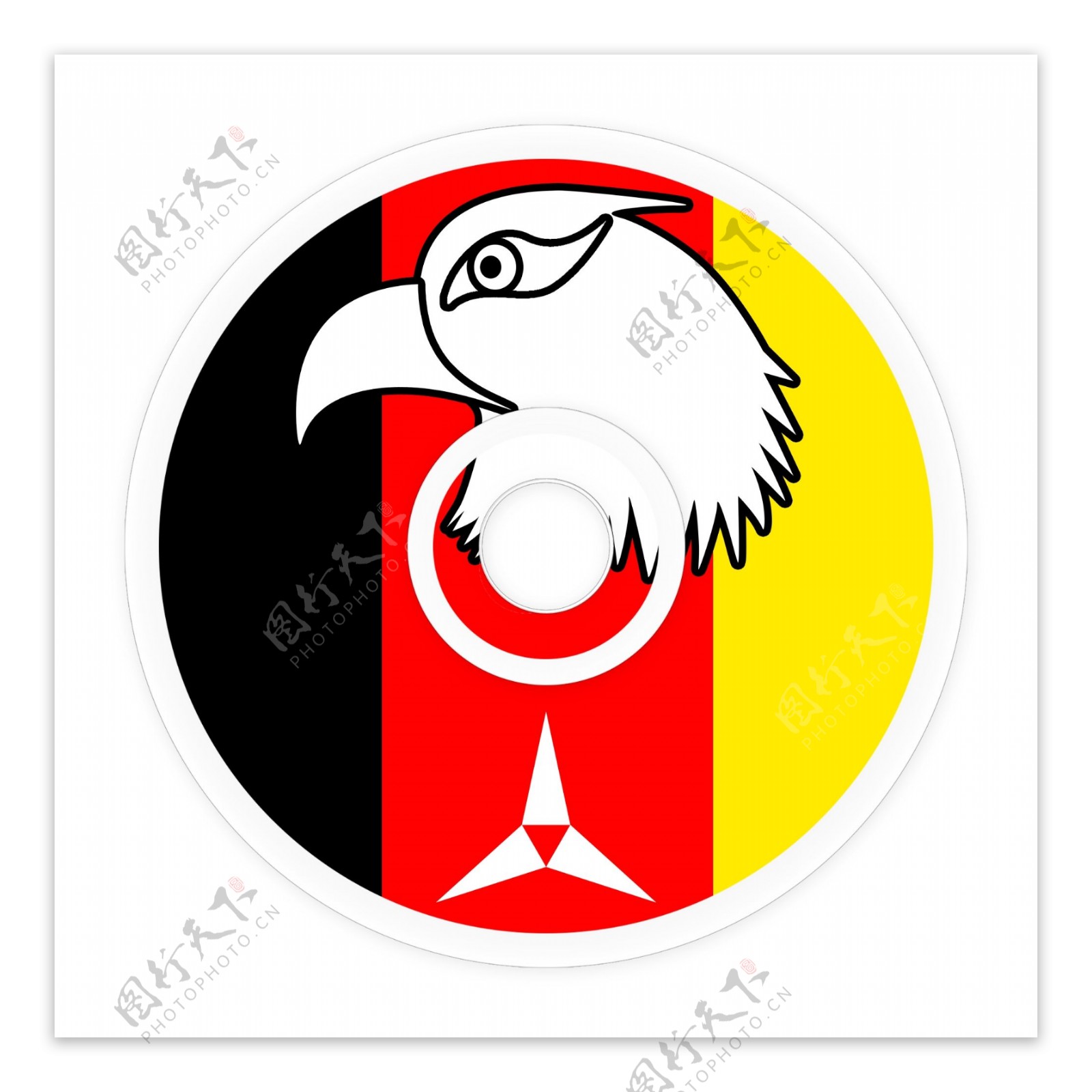德国三色旗风格老鹰动物图案塑料