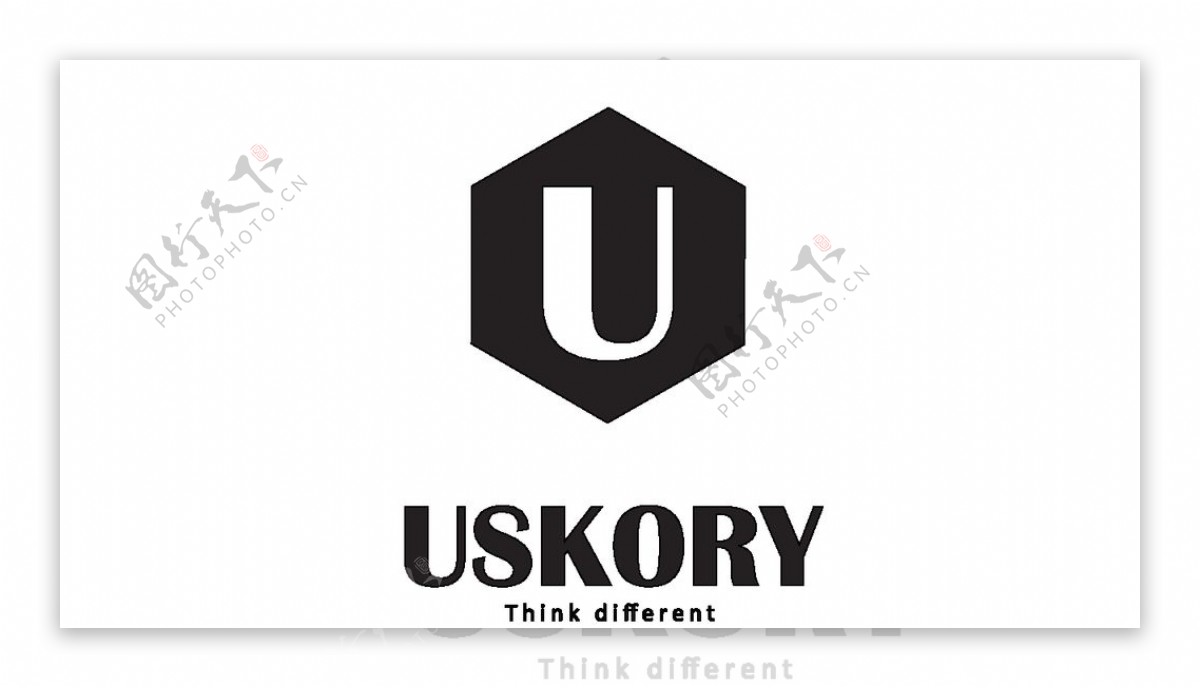 创意字母logo标志U元素