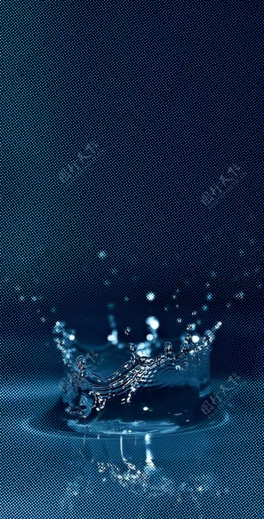 水滴皇冠形状点状像素画