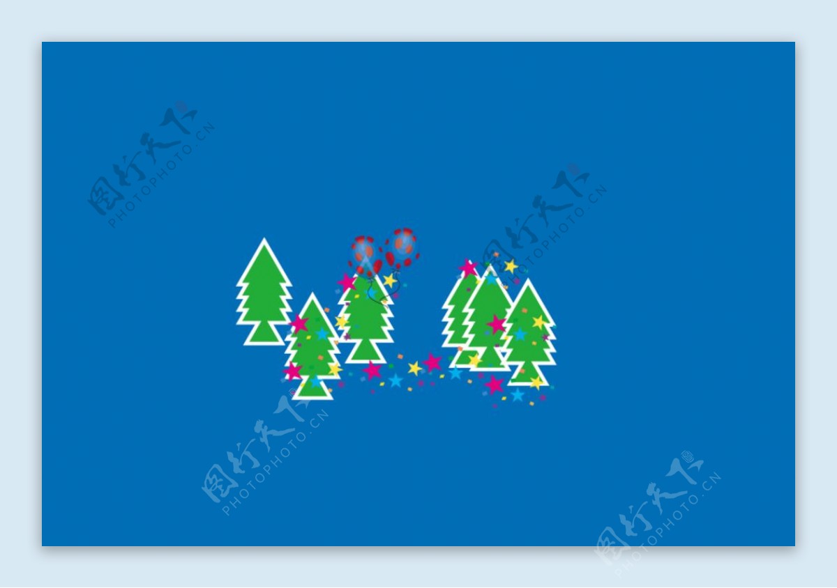 圣诞树海报贺卡矢量素材