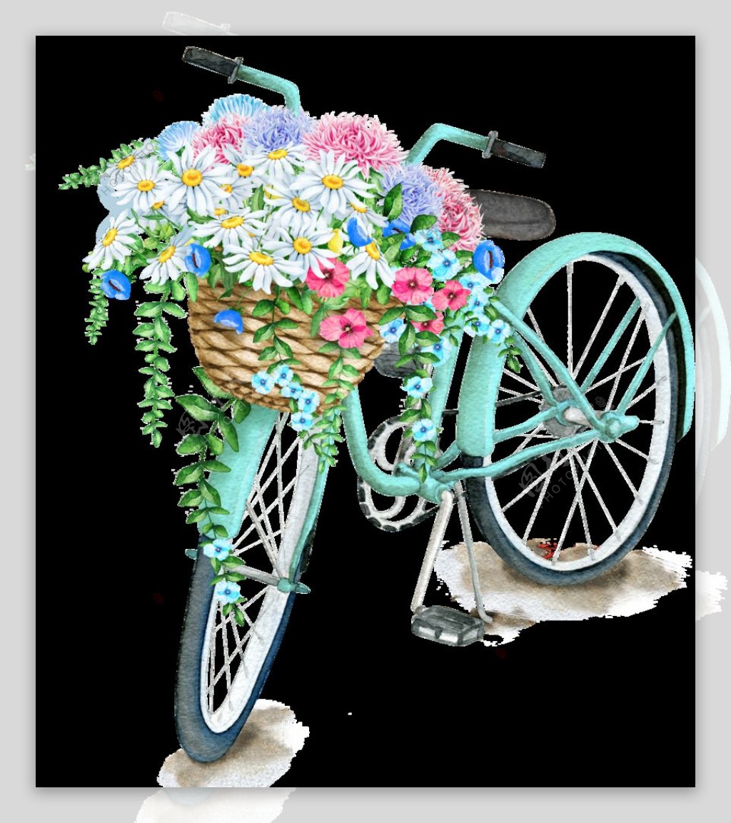 花蓝自行车