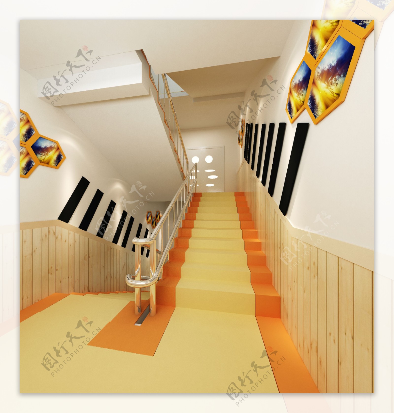 幼儿园小学墙绘楼梯效果设计图__背景素材_PSD分层素材_设计图库_昵图网nipic.com