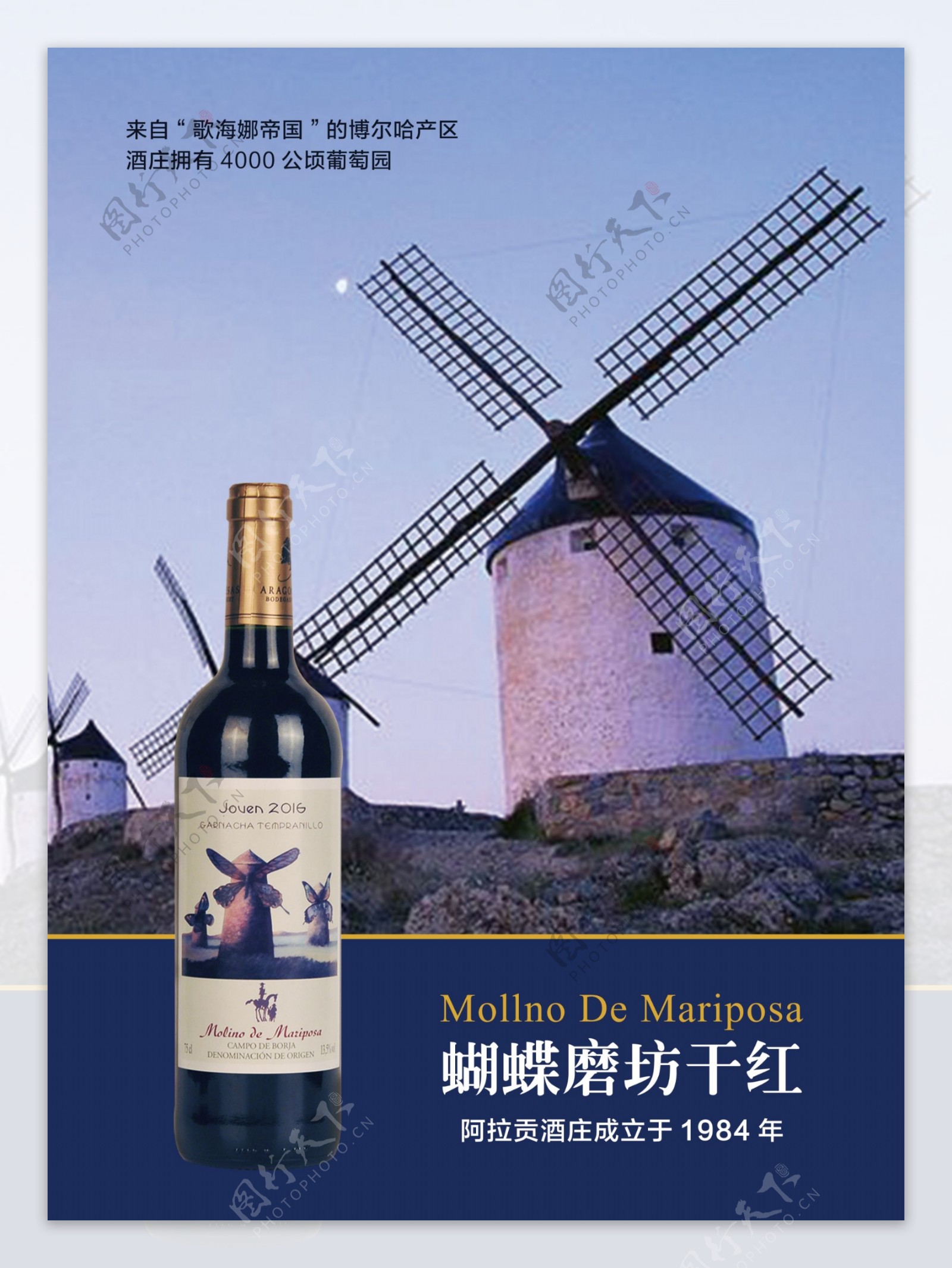 红酒葡萄酒产品海报