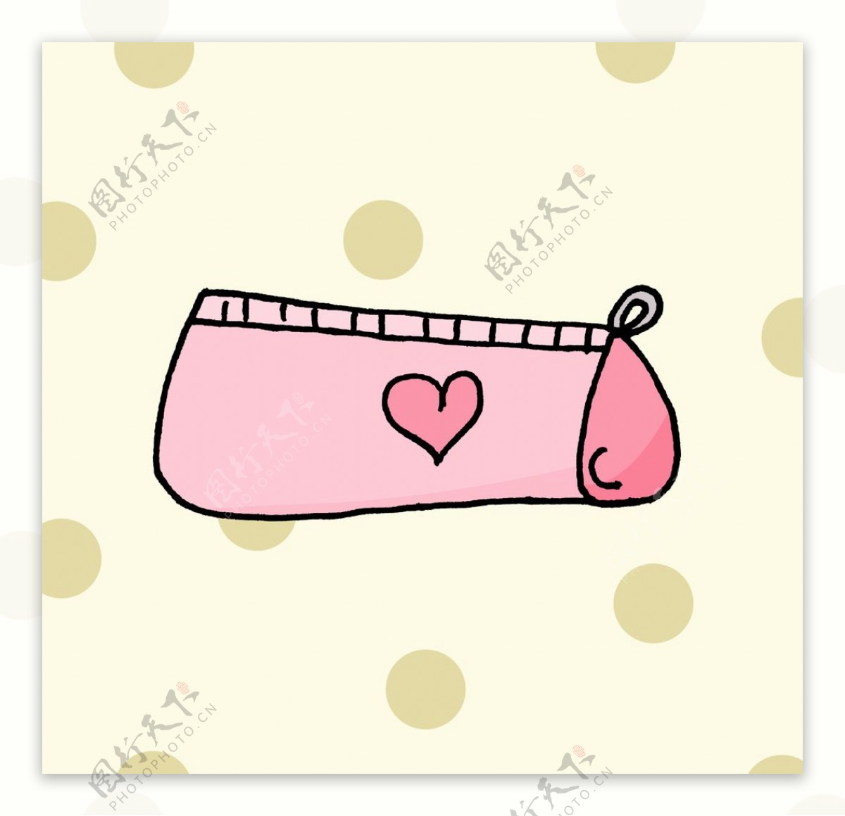 粉色笔袋素材