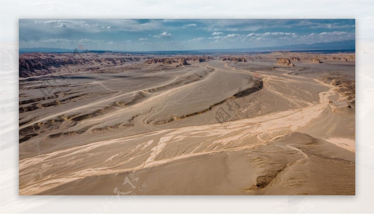 大漠戈壁摄影航拍大海道雅丹地貌