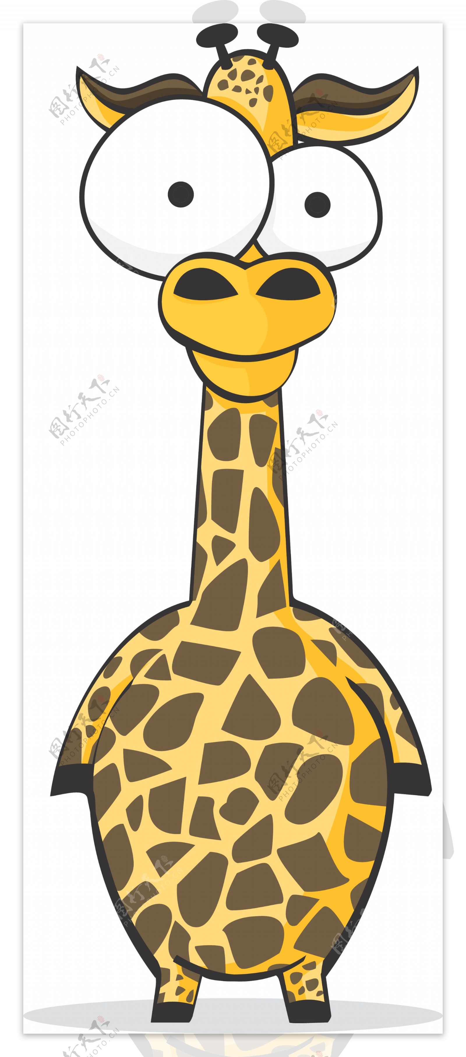长颈鹿搞笑搞怪动物卡通大眼睛
