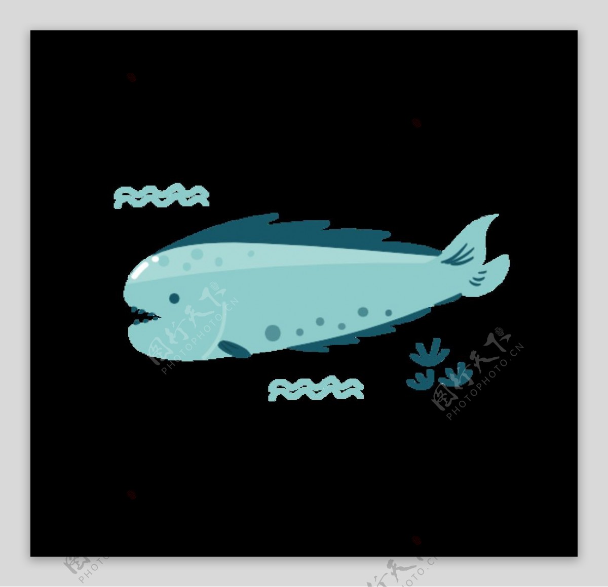 海洋生物图标图形装饰海报素材