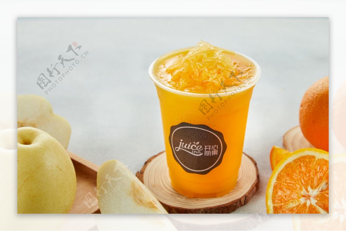 雪梨鲜橙饮品图片