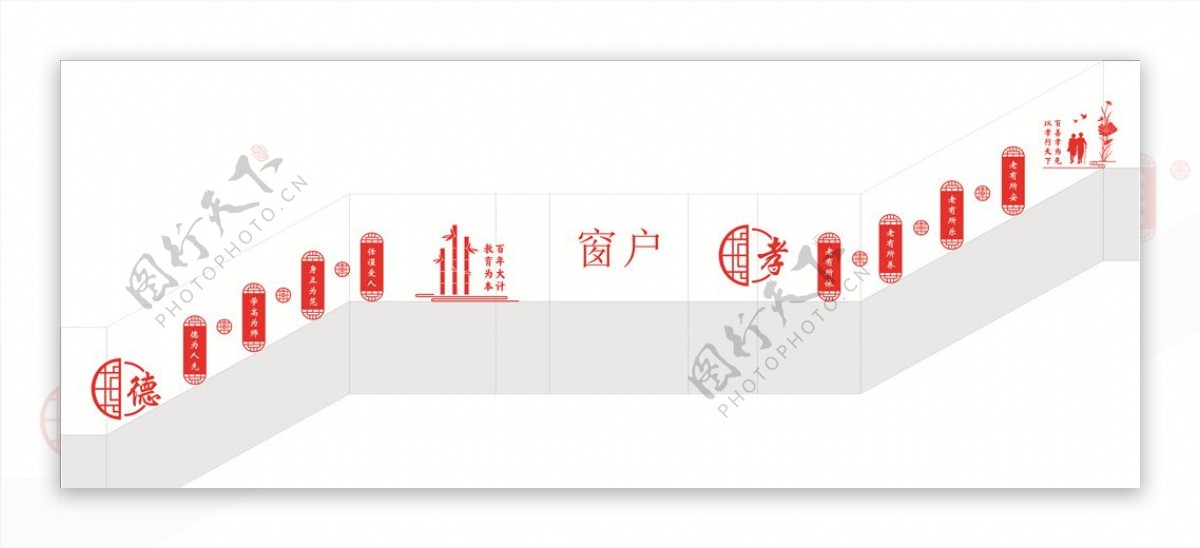 楼梯文化墙图片