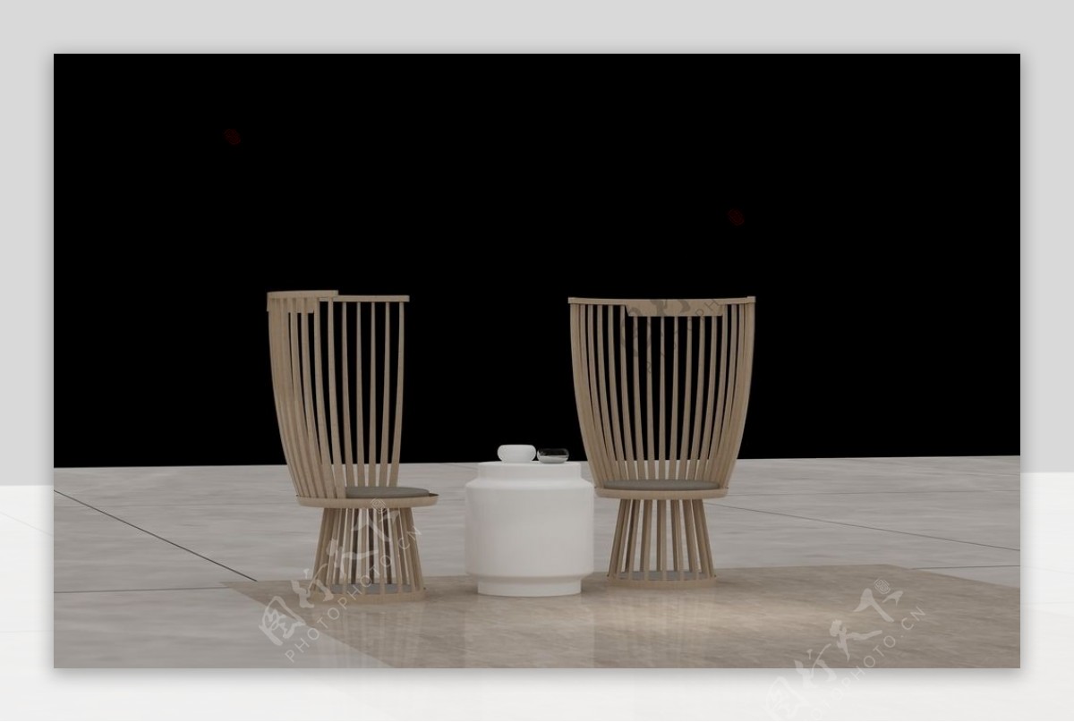 创意概念单椅模型图片