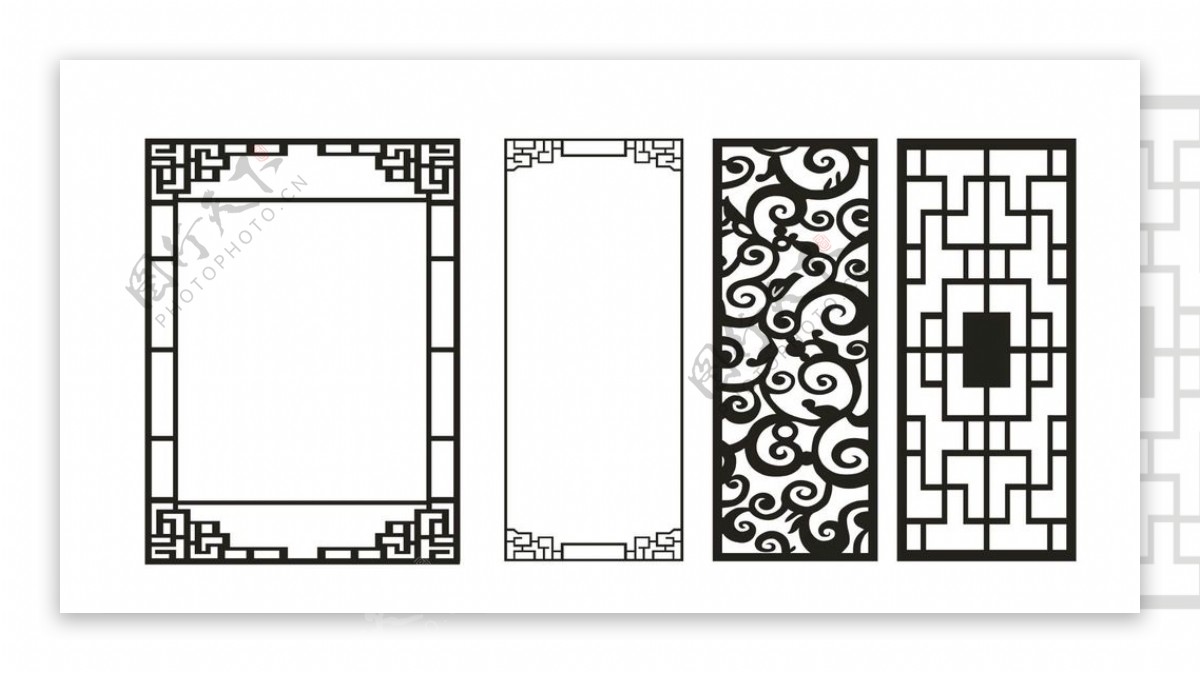 中式古典边框纹理元素图片