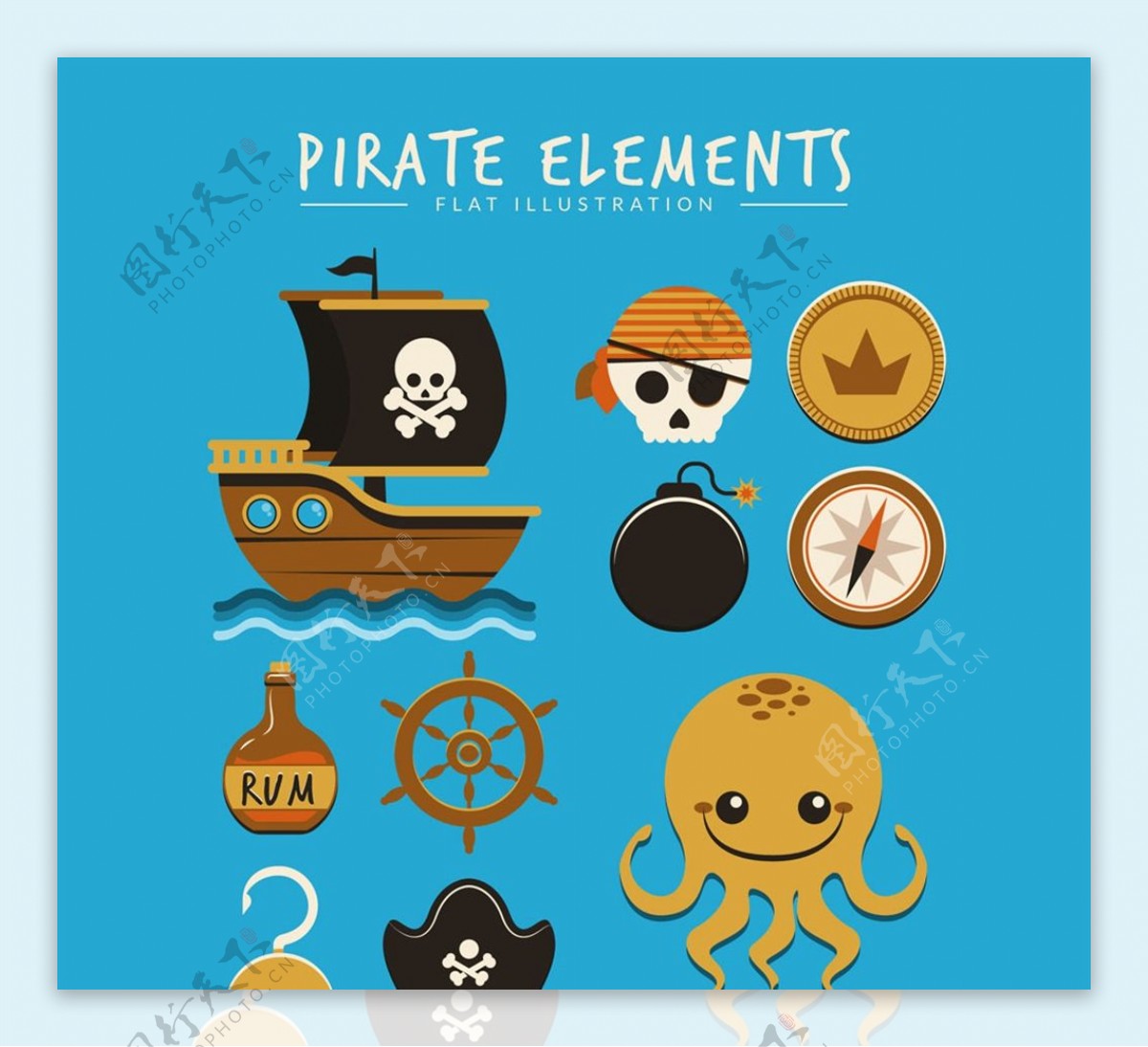 可爱海盗图标图片