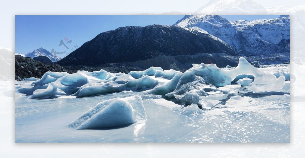 雪松冰川图片