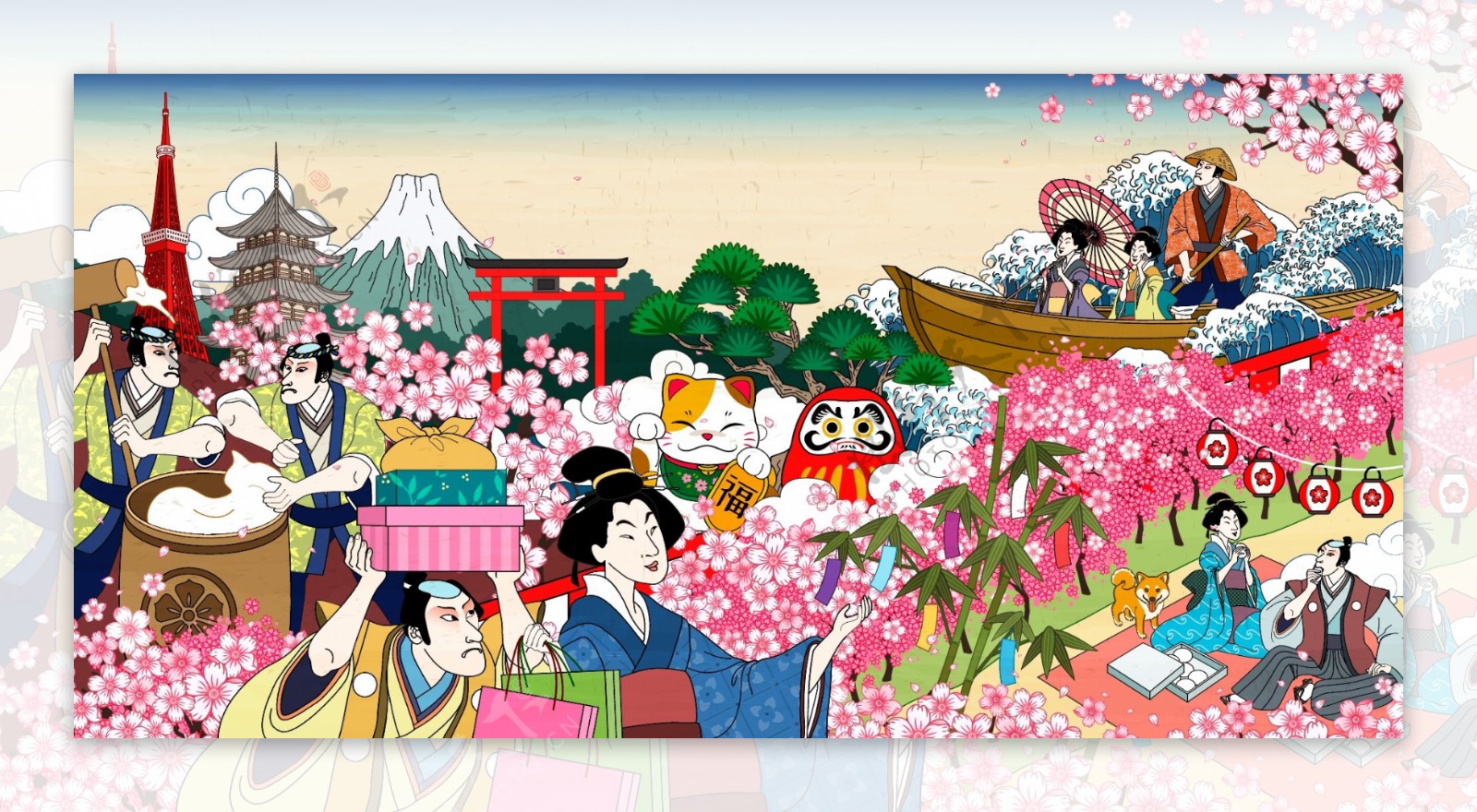 日本传统风情人物事物图片