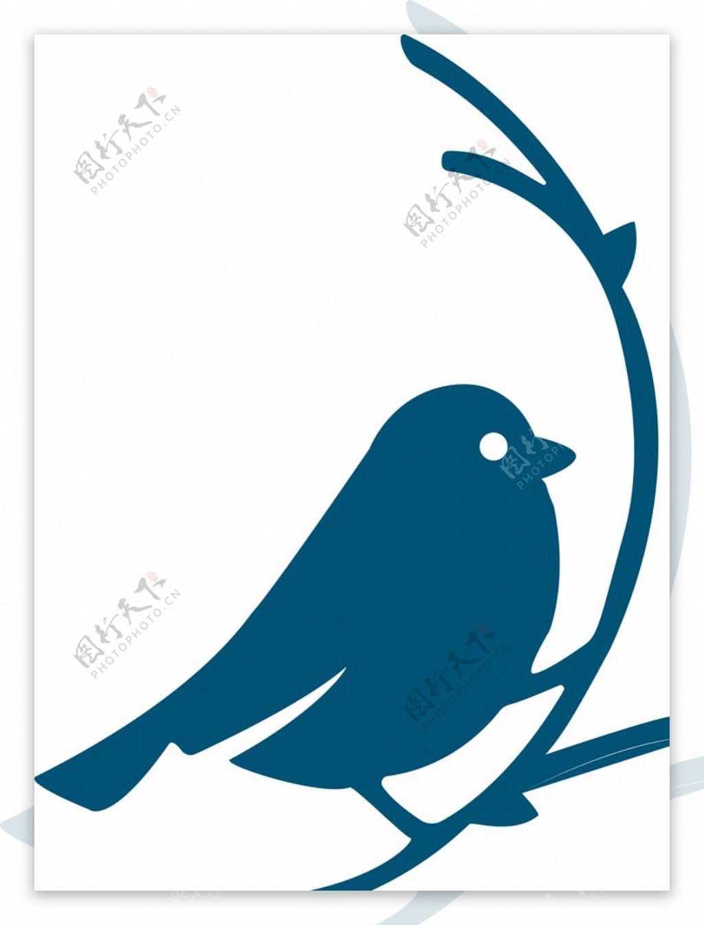 小鸟树枝图标logo图片