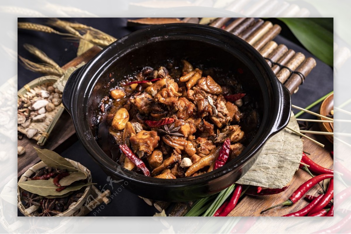 红烧鸭肉美食食材背景海报素材图片