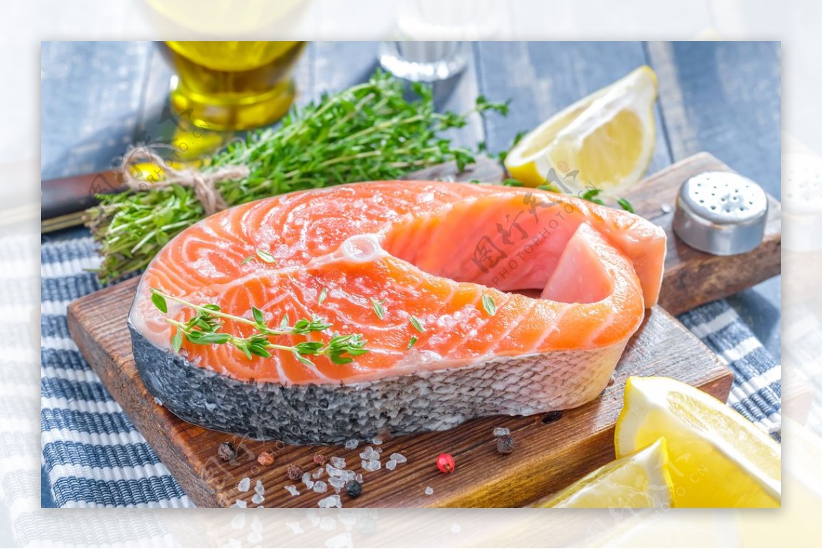 三文鱼日式料理背景海报素材图片