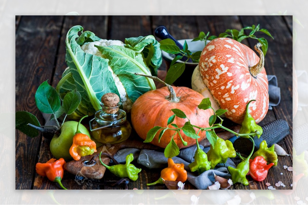 果蔬食材组合摄影图片